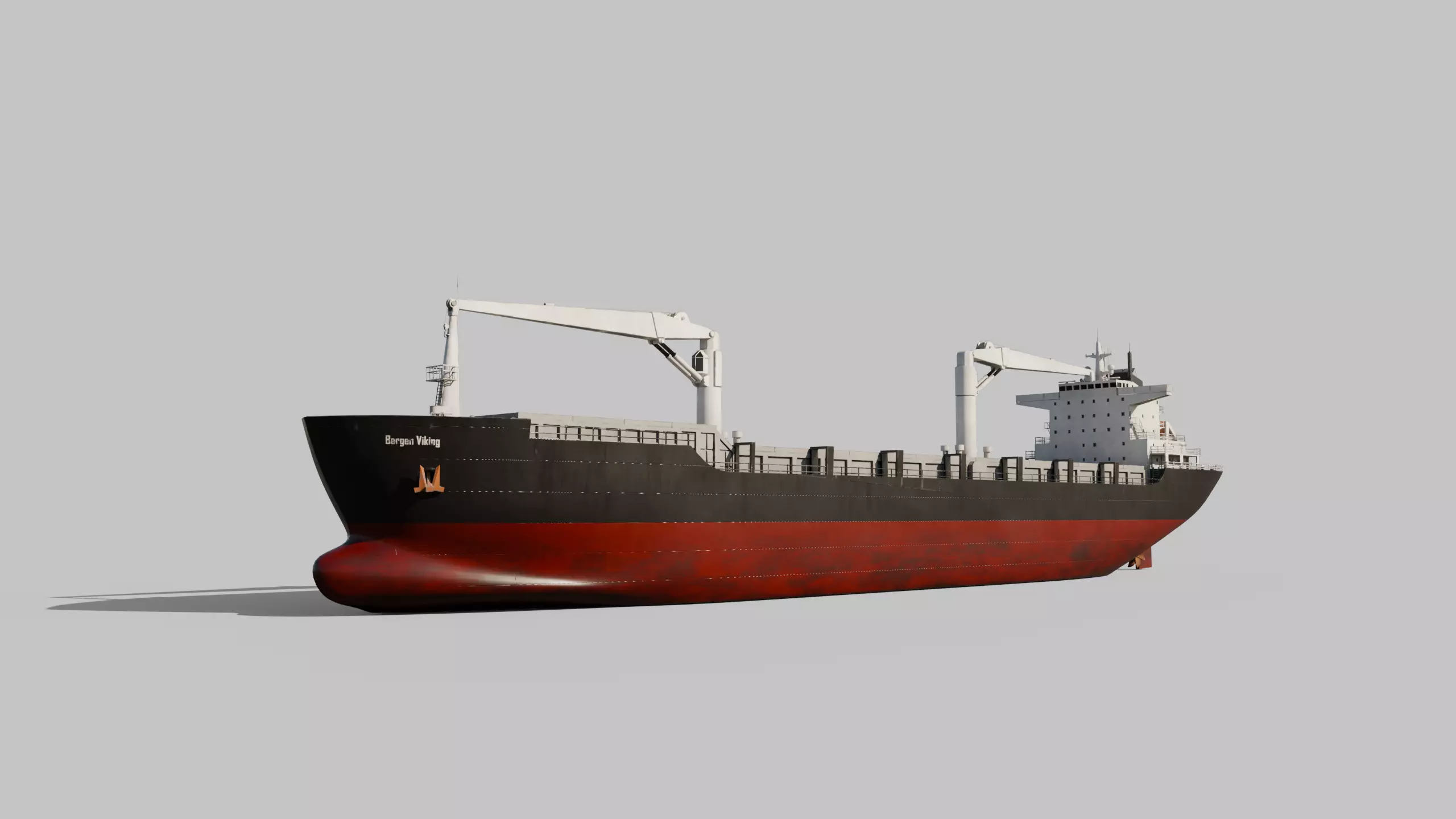 Cargo Ship Low-poly 3D model_0
