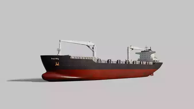 Cargo Ship Low-poly 3D model