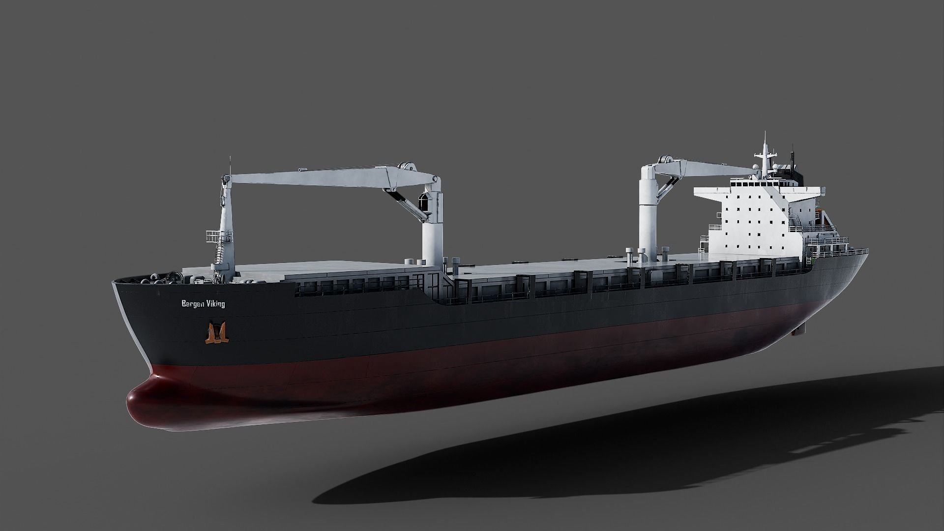 Cargo Ship Low-poly 3D model_2
