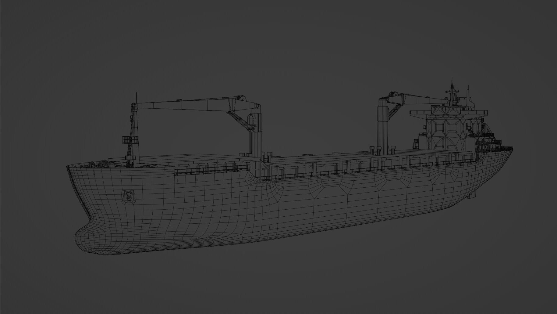 Cargo Ship Low-poly 3D model_8