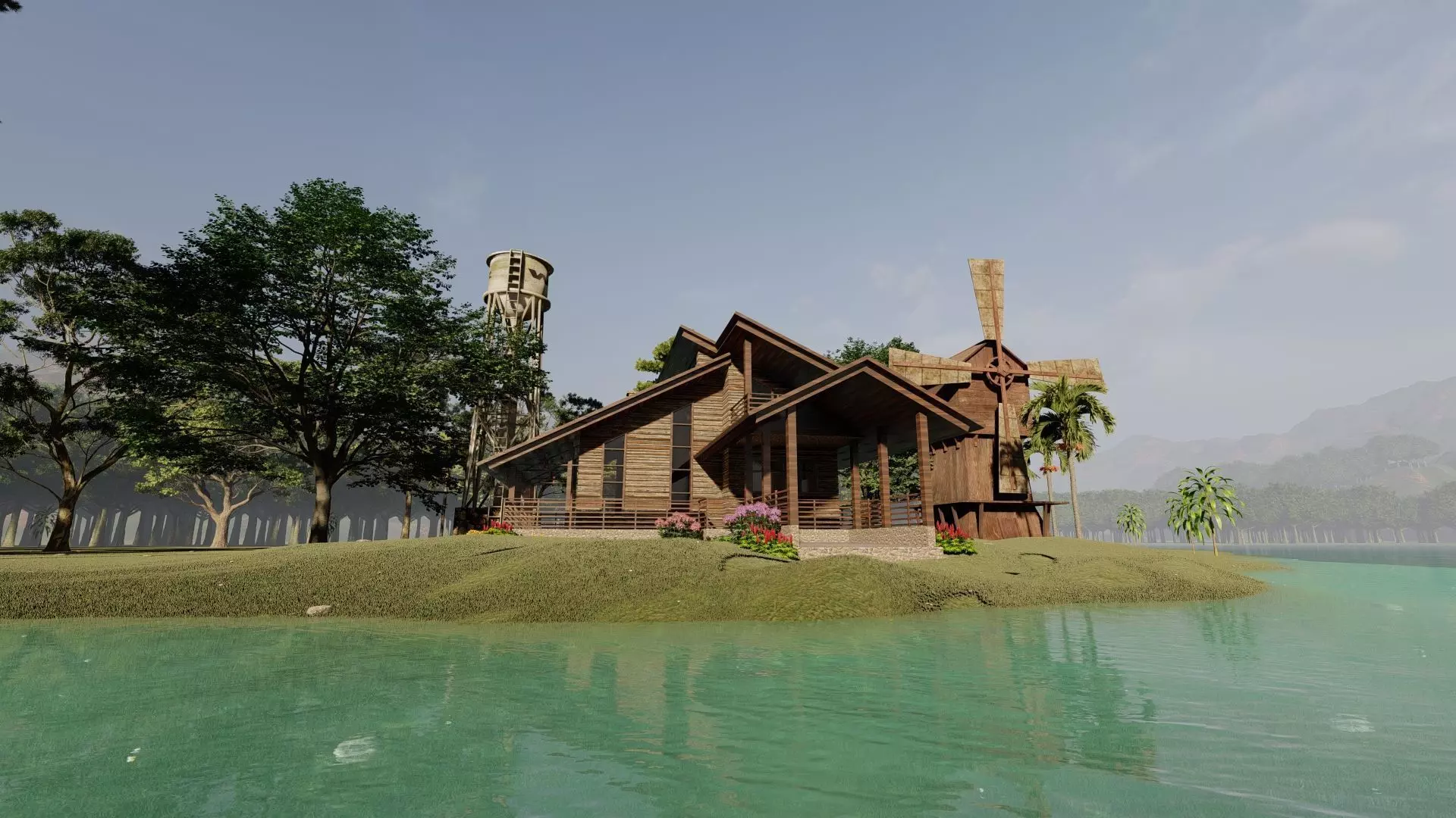 Hill Villa Design Free 3D model