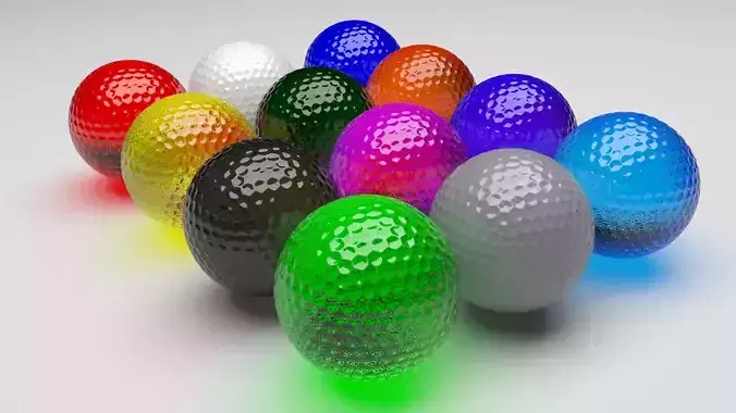 Colored Glass Golf Balls Set