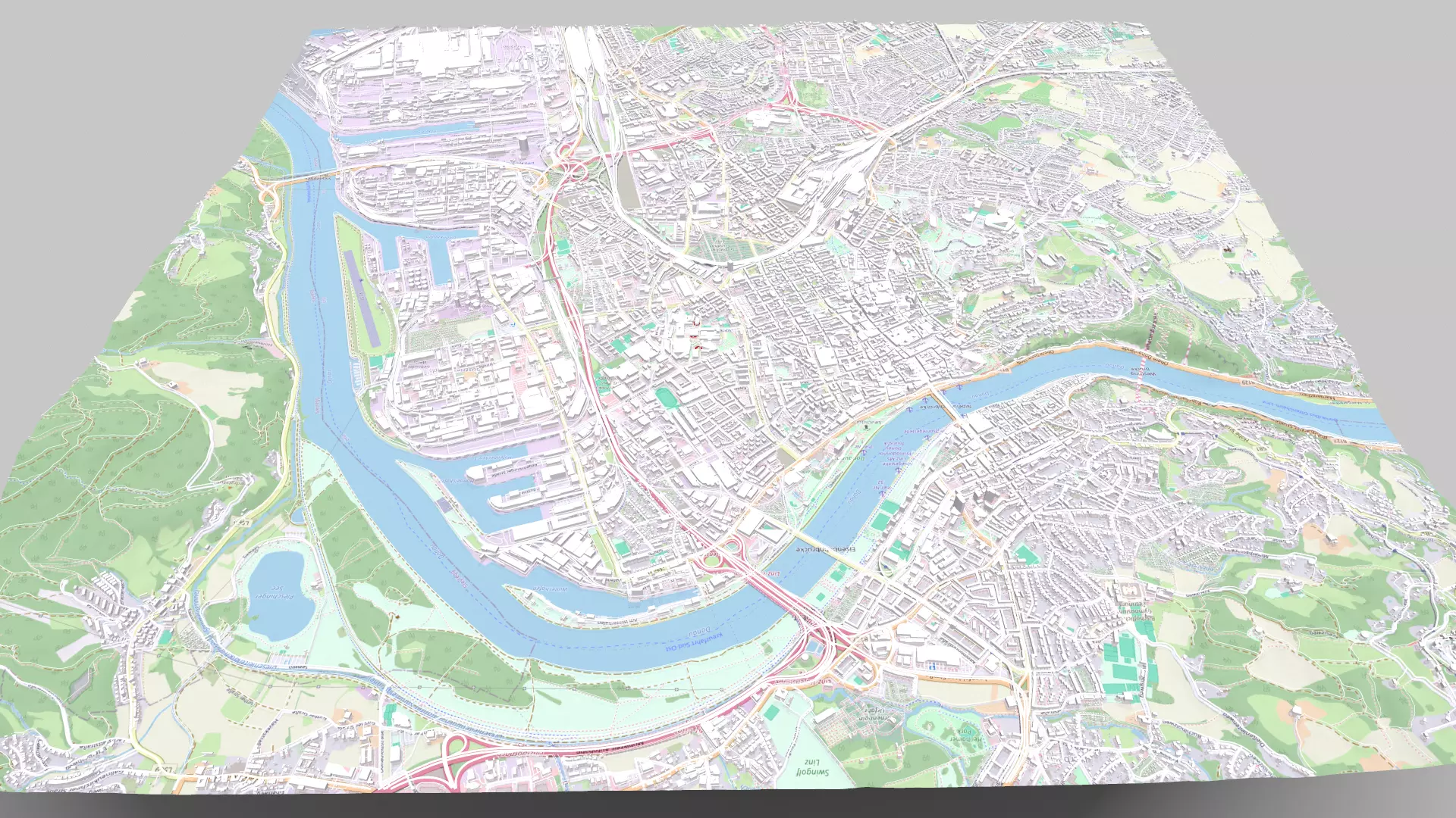 Cityscape Linz Austria 3D model