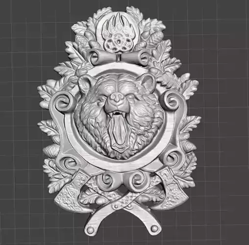 Viking Roaring Bear Wall Mounted