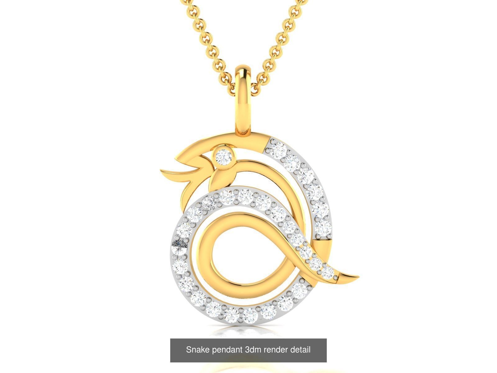 31 Snake Ring Earrings Pendant Bracelet 3dm stl renders details 3D Model Collection_3