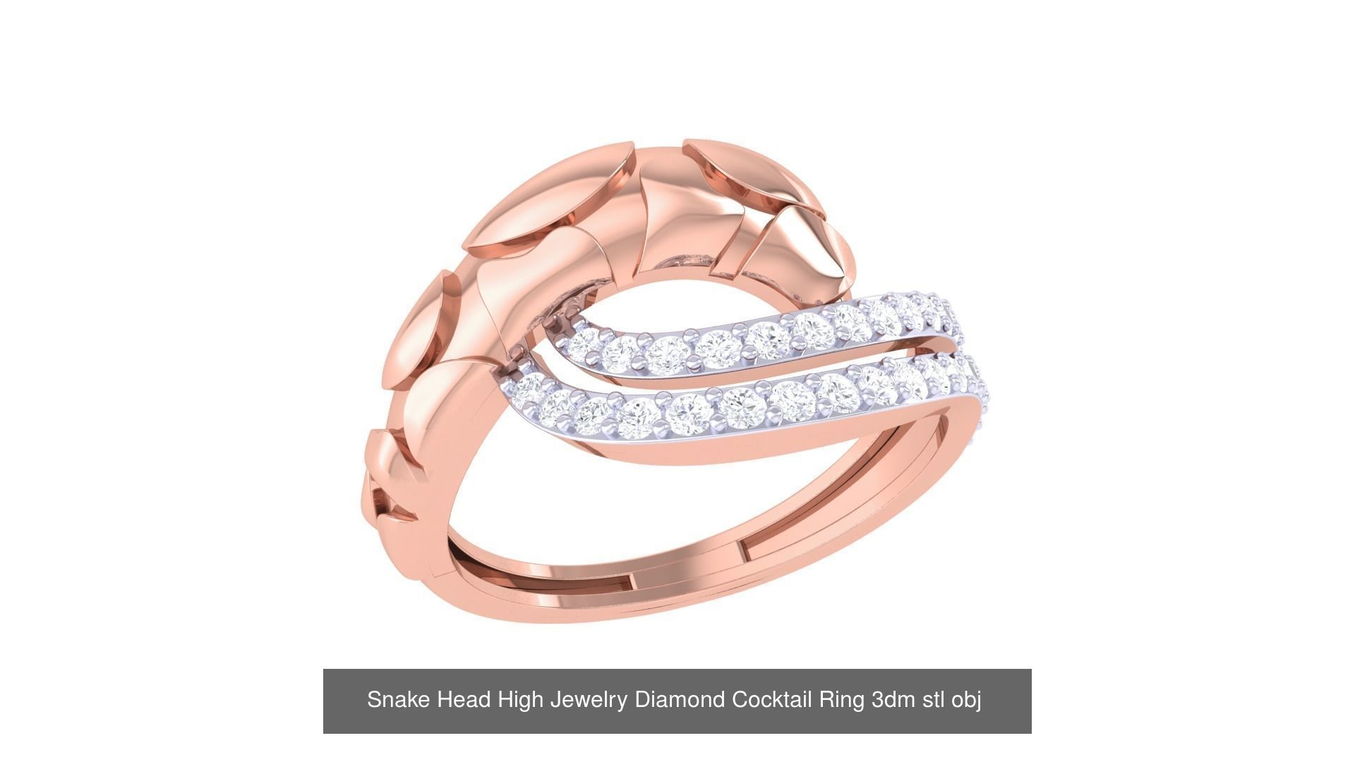 31 Snake Ring Earrings Pendant Bracelet 3dm stl renders details 3D Model Collection_22