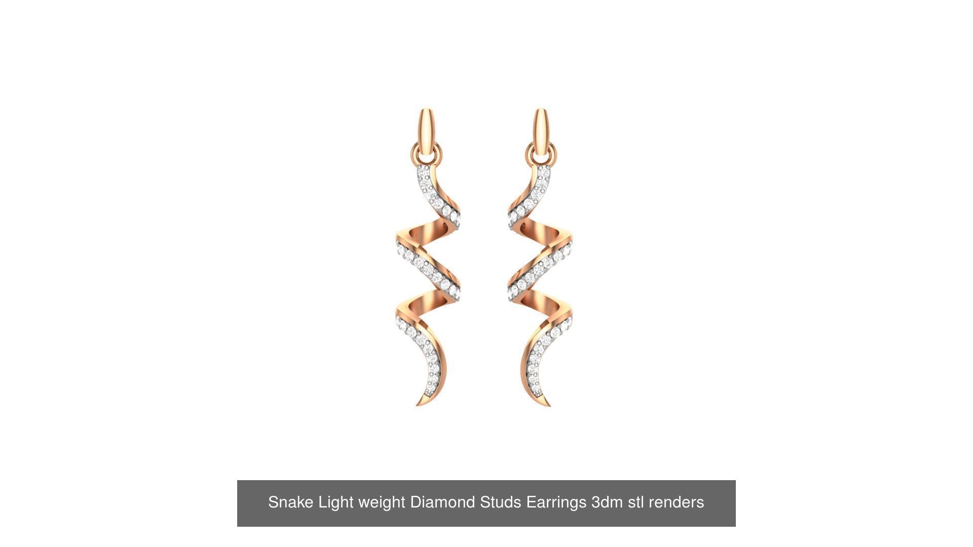 31 Snake Ring Earrings Pendant Bracelet 3dm stl renders details 3D Model Collection_28