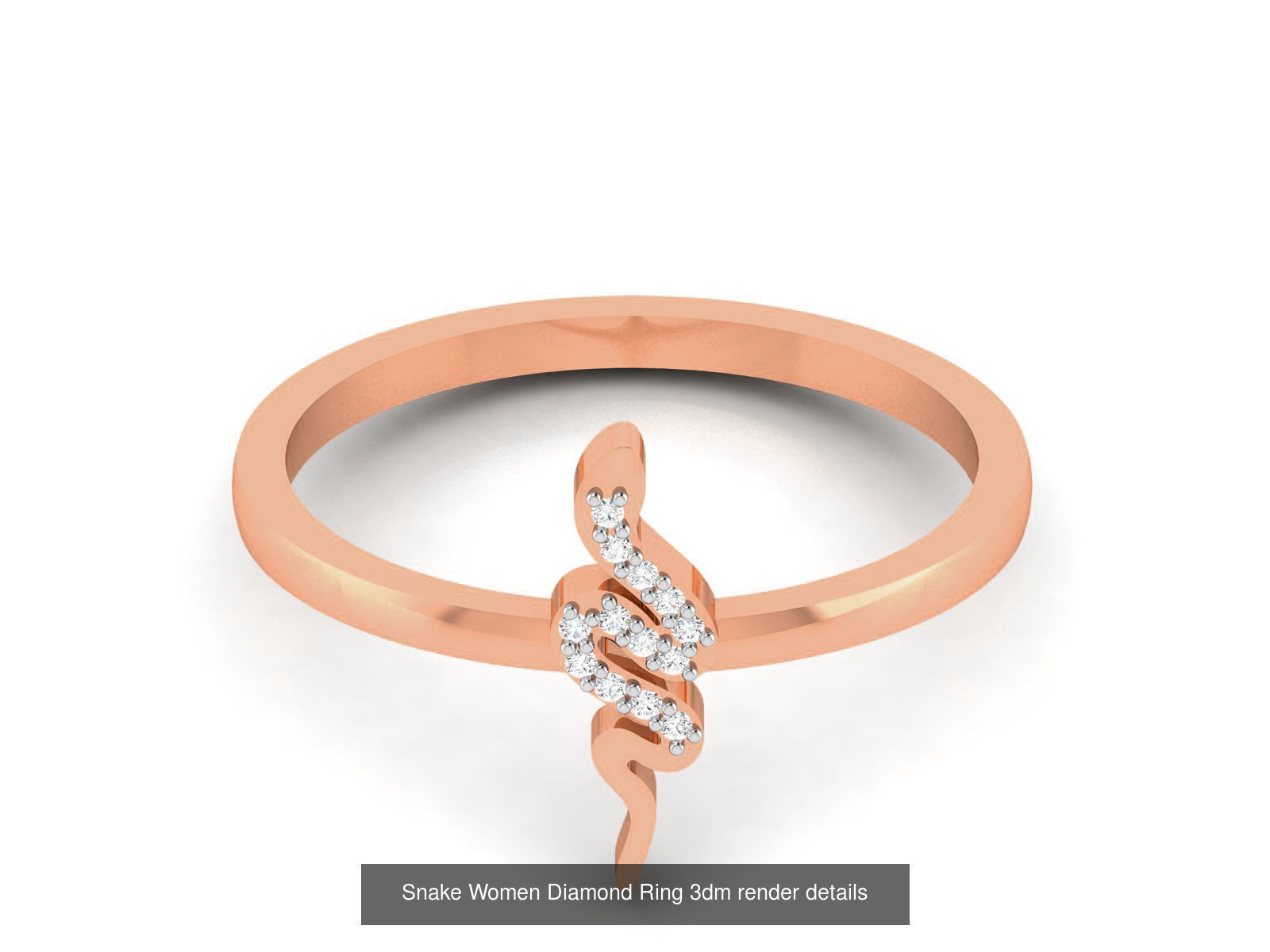 31 Snake Ring Earrings Pendant Bracelet 3dm stl renders details 3D Model Collection_13