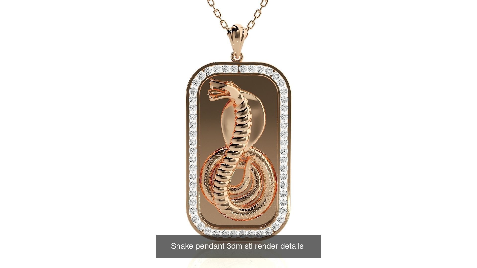 31 Snake Ring Earrings Pendant Bracelet 3dm stl renders details 3D Model Collection_2