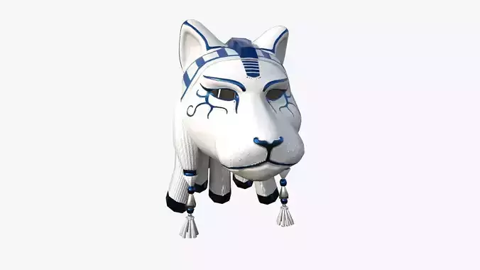 Sekhmet Mask A09 - Egyptian Gods Character Clothing Low-poly 3D model