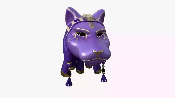 Sekhmet Mask A07 - Egyptian Gods Character Clothing Low-poly 3D model