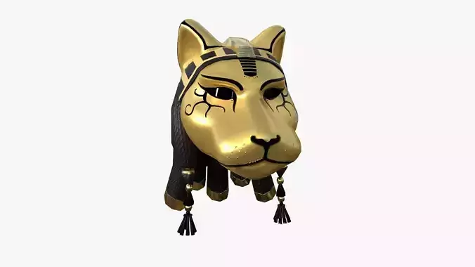 Sekhmet Mask A06 - Egyptian Gods Character Clothing Low-poly 3D model