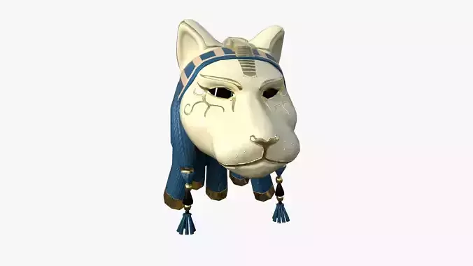 Sekhmet Mask A05 - Egyptian Gods Character Clothing Low-poly 3D model