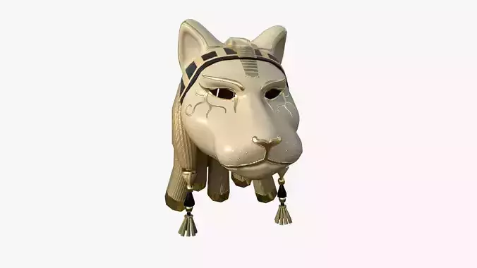 Sekhmet Mask A04 - Egyptian Gods Character Clothing Low-poly 3D model