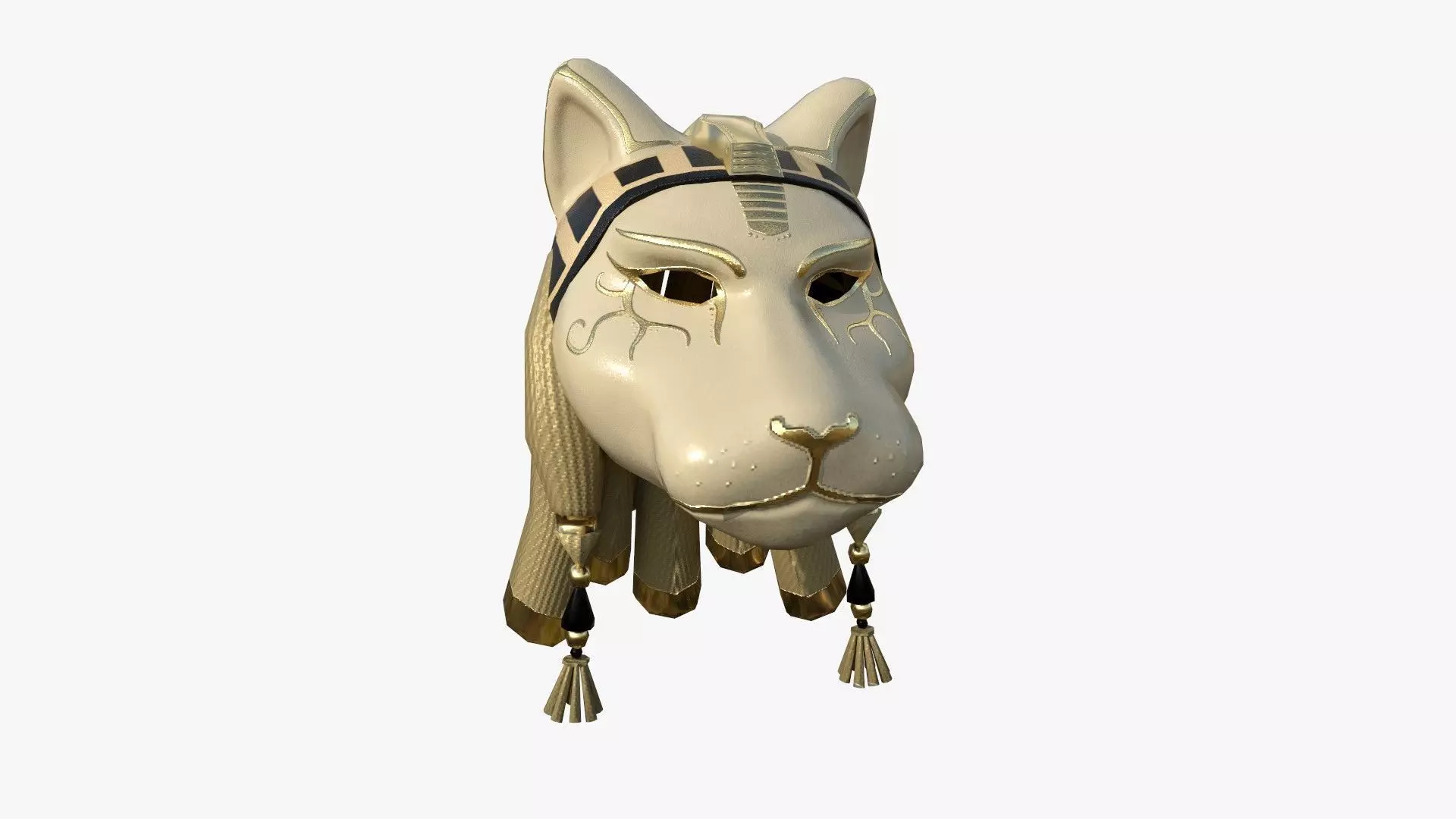 Sekhmet Mask A04 - Egyptian Gods Character Clothing Low-poly 3D model