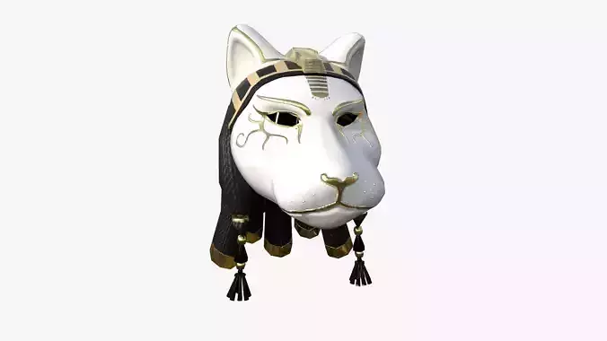 Sekhmet Mask A03 - Egyptian Gods Character Clothing Low-poly 3D model