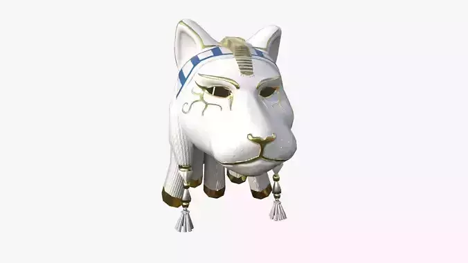 Sekhmet Mask A02 - Egyptian Gods Character Clothing Low-poly 3D model