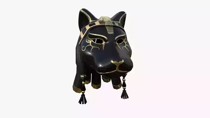 Sekhmet Mask A01 - Egyptian Gods Character Clothing Low-poly 3D model
