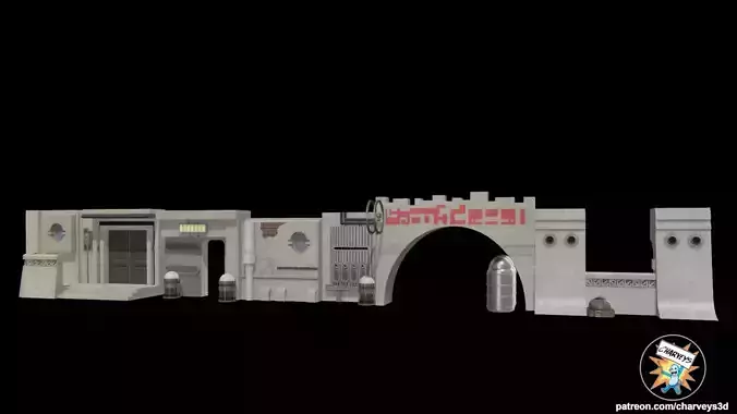 Star Wars Jedha City Shelf Diorama for action figures