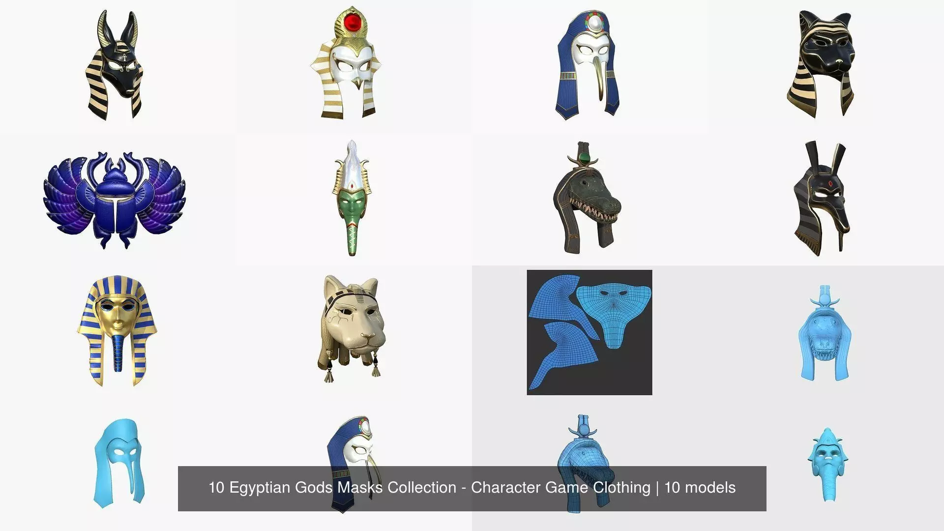 10 Egyptian Gods Masks Collection - Character Game Clothing _1
