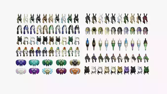 100 Egyptian Gods Masks Collection - Character  GameClothing  