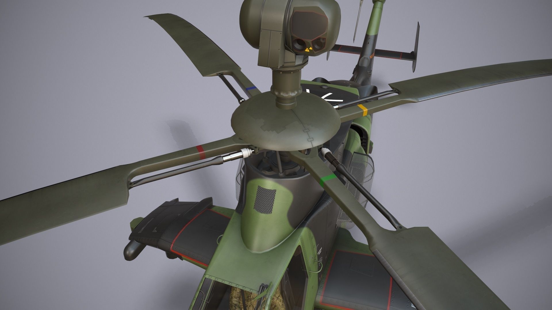  EC-665 Tiger HAC Germany Complex Animation Low-poly 3D model_10