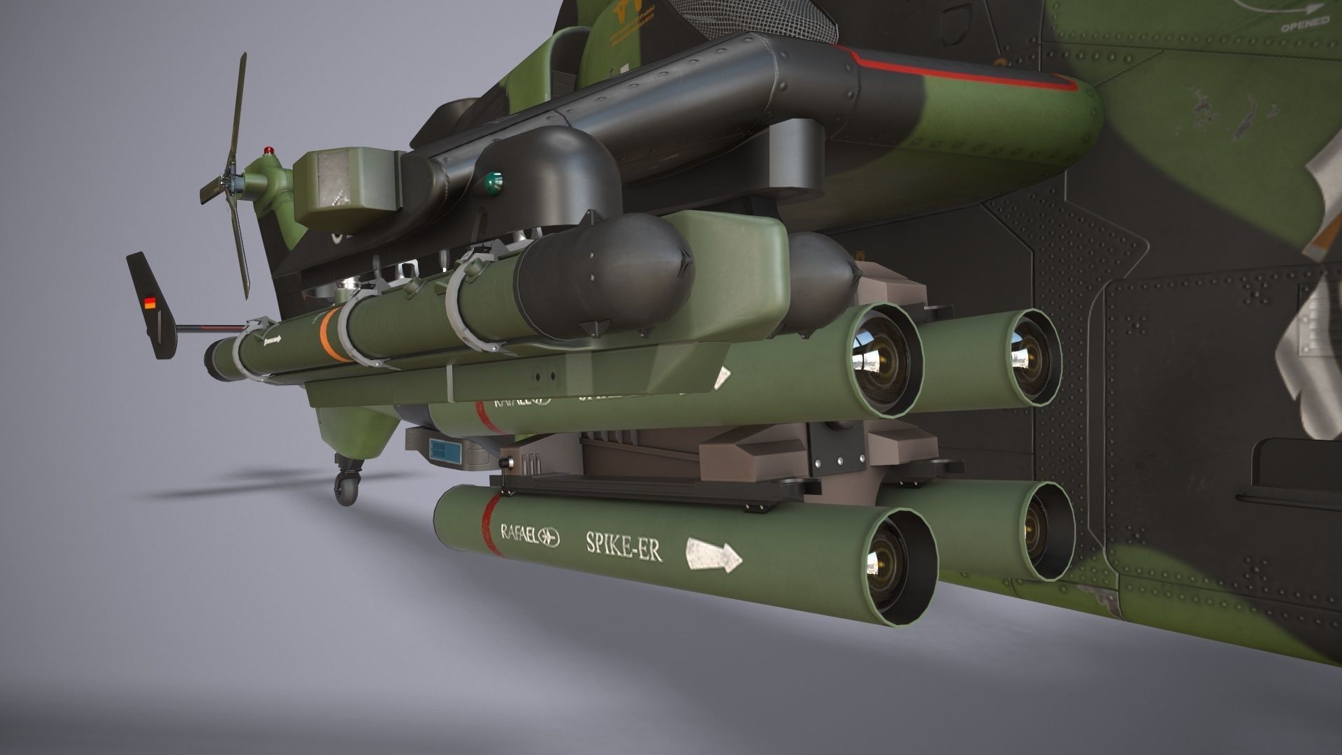  EC-665 Tiger HAC Germany Complex Animation Low-poly 3D model_23