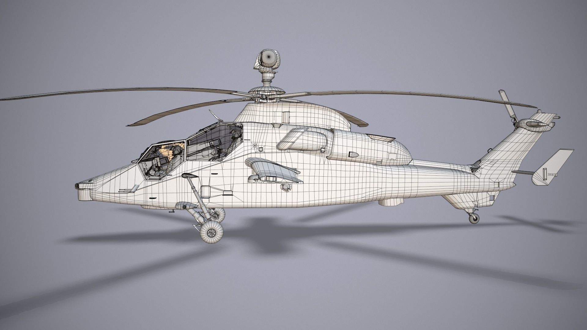  EC-665 Tiger HAC Germany Complex Animation Low-poly 3D model_35