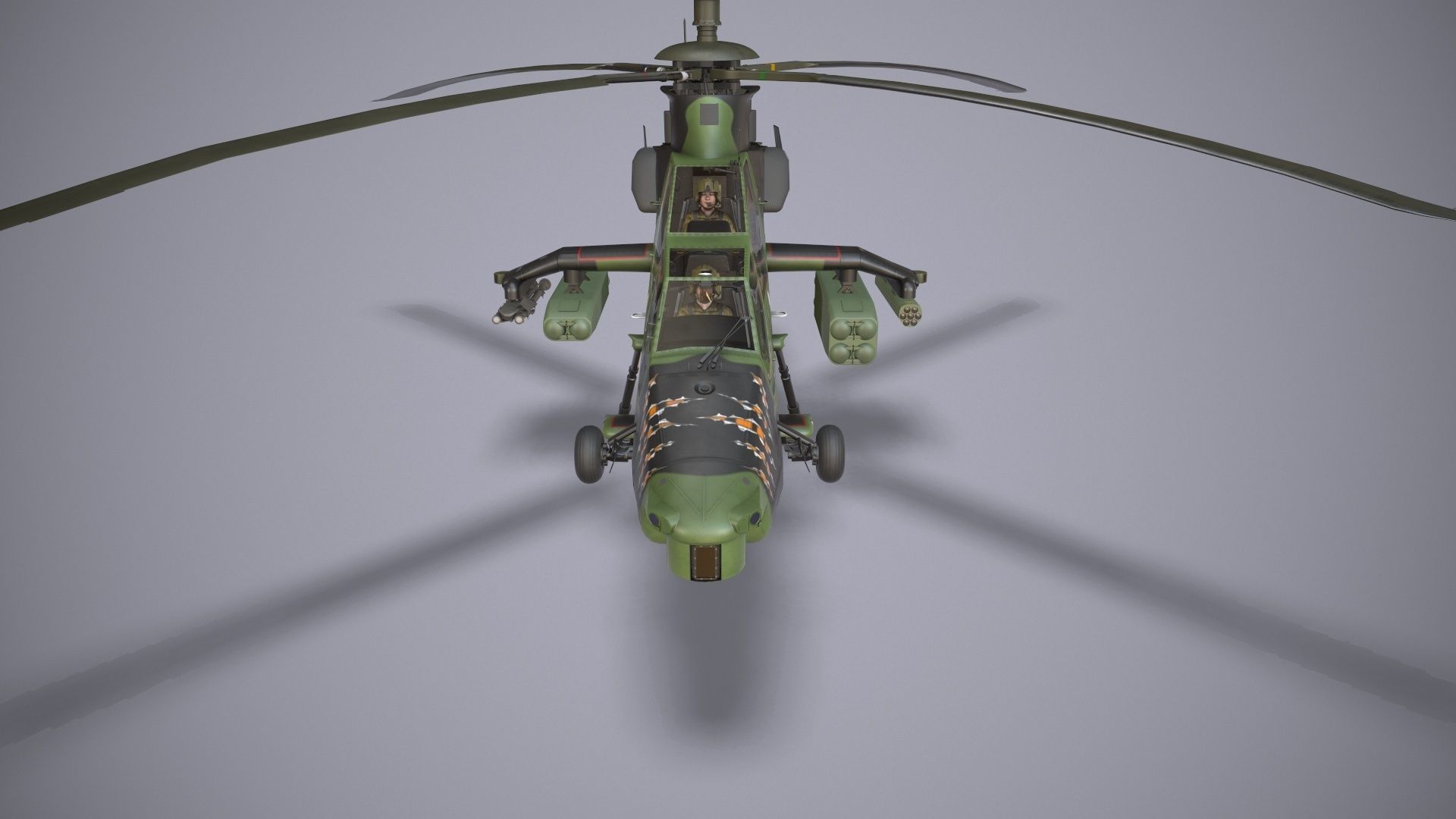  EC-665 Tiger HAC Germany Complex Animation Low-poly 3D model_18