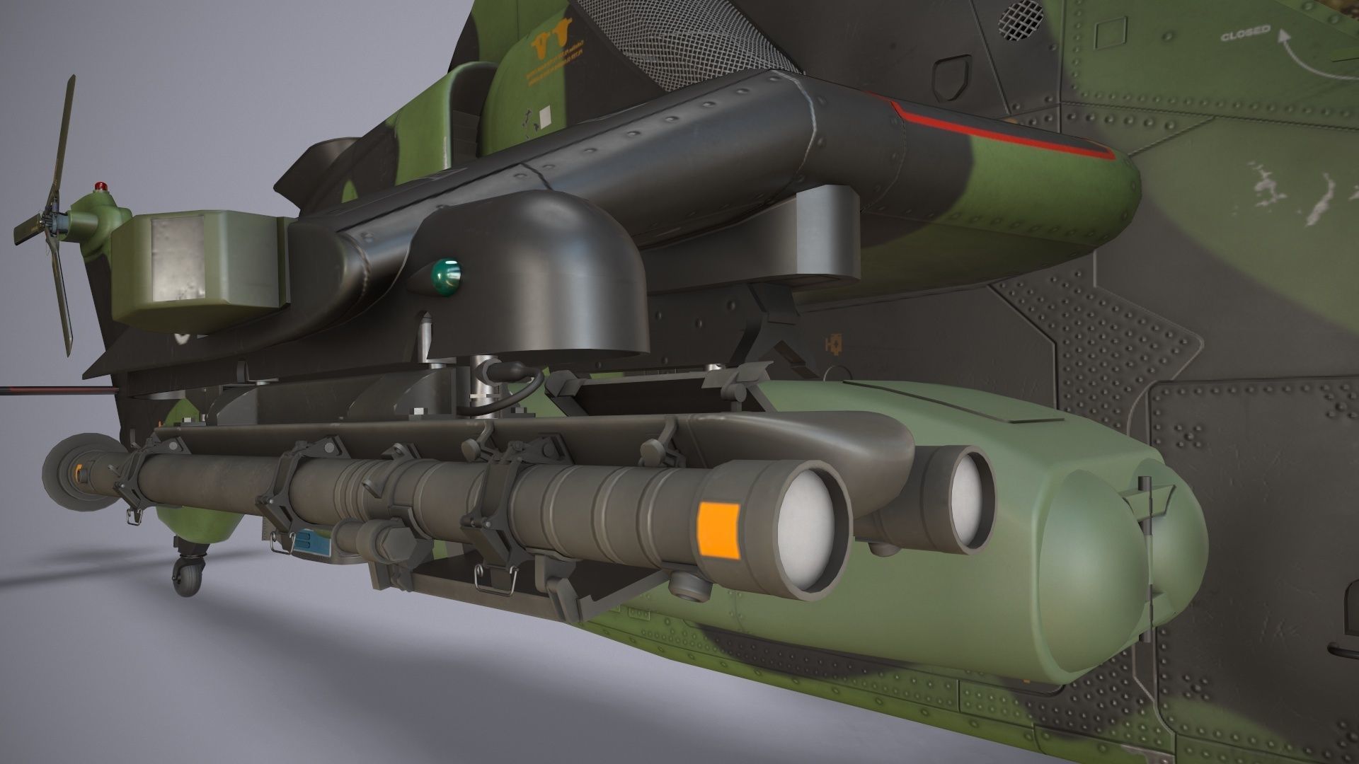  EC-665 Tiger HAC Germany Complex Animation Low-poly 3D model_26