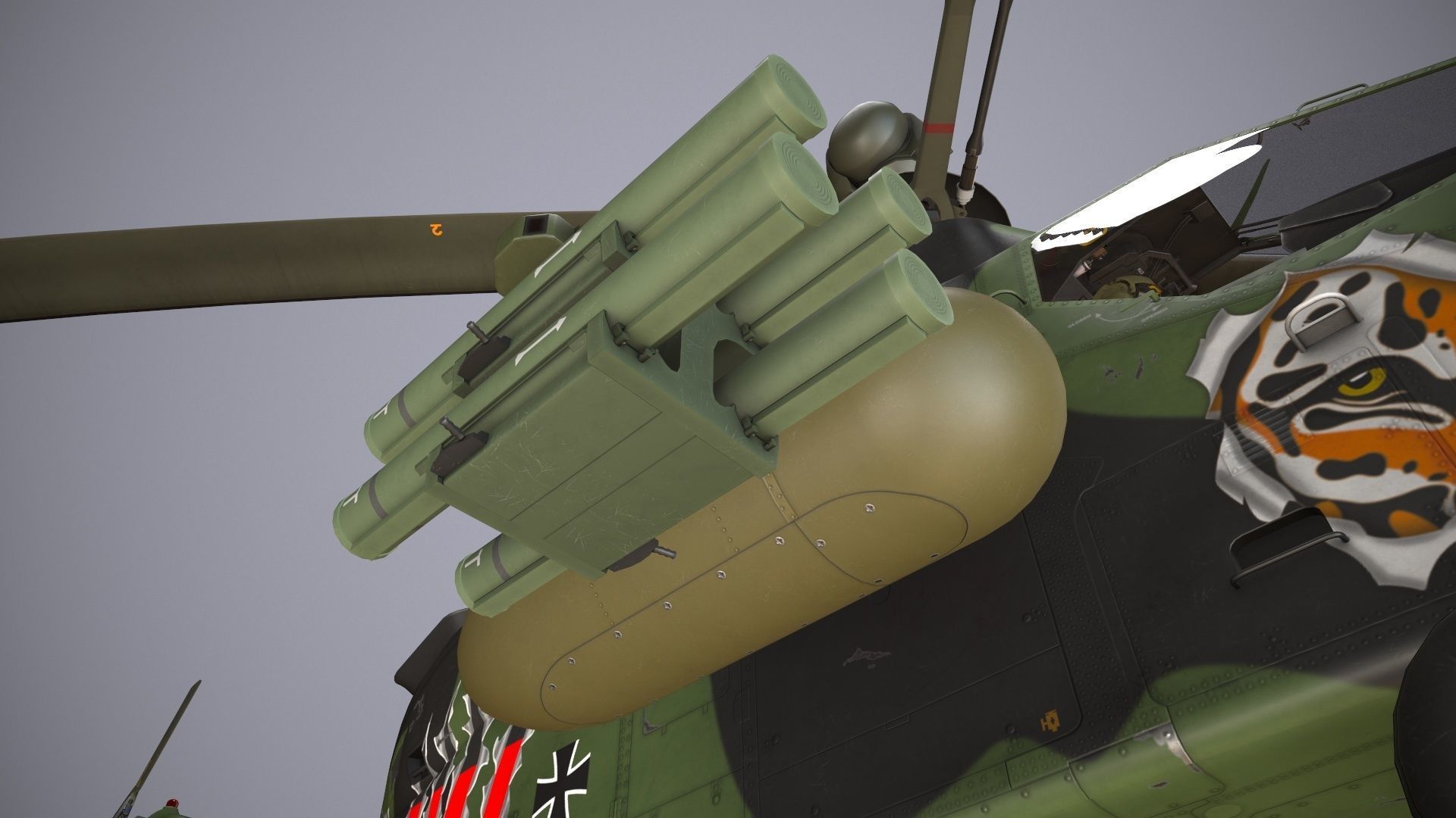  EC-665 Tiger HAC Germany Complex Animation Low-poly 3D model_24