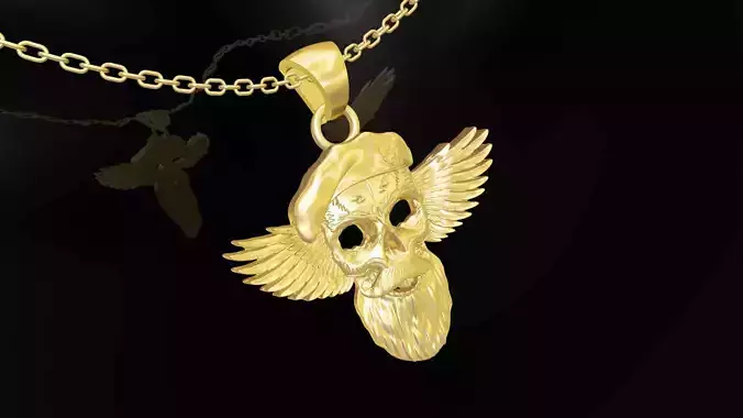 Ranger Skull pendant jewelry gold