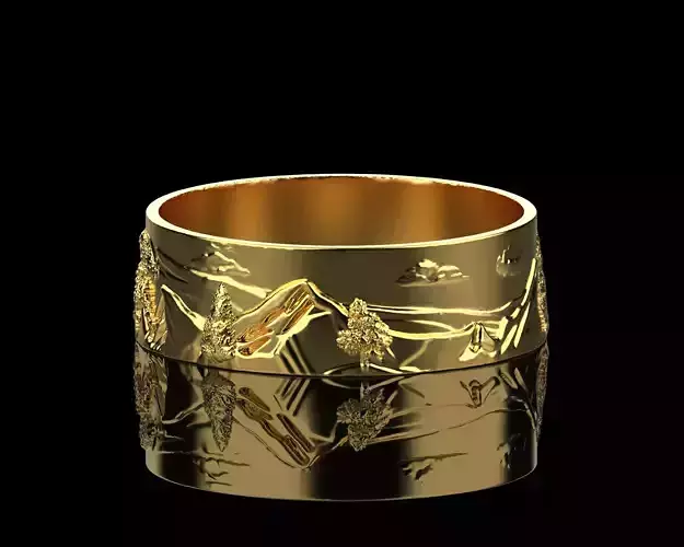 Wedding rings  Mountains
