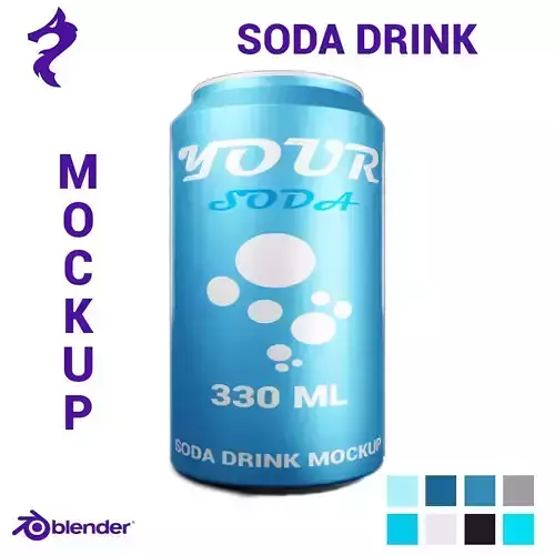 soda can 330ml 3d model 