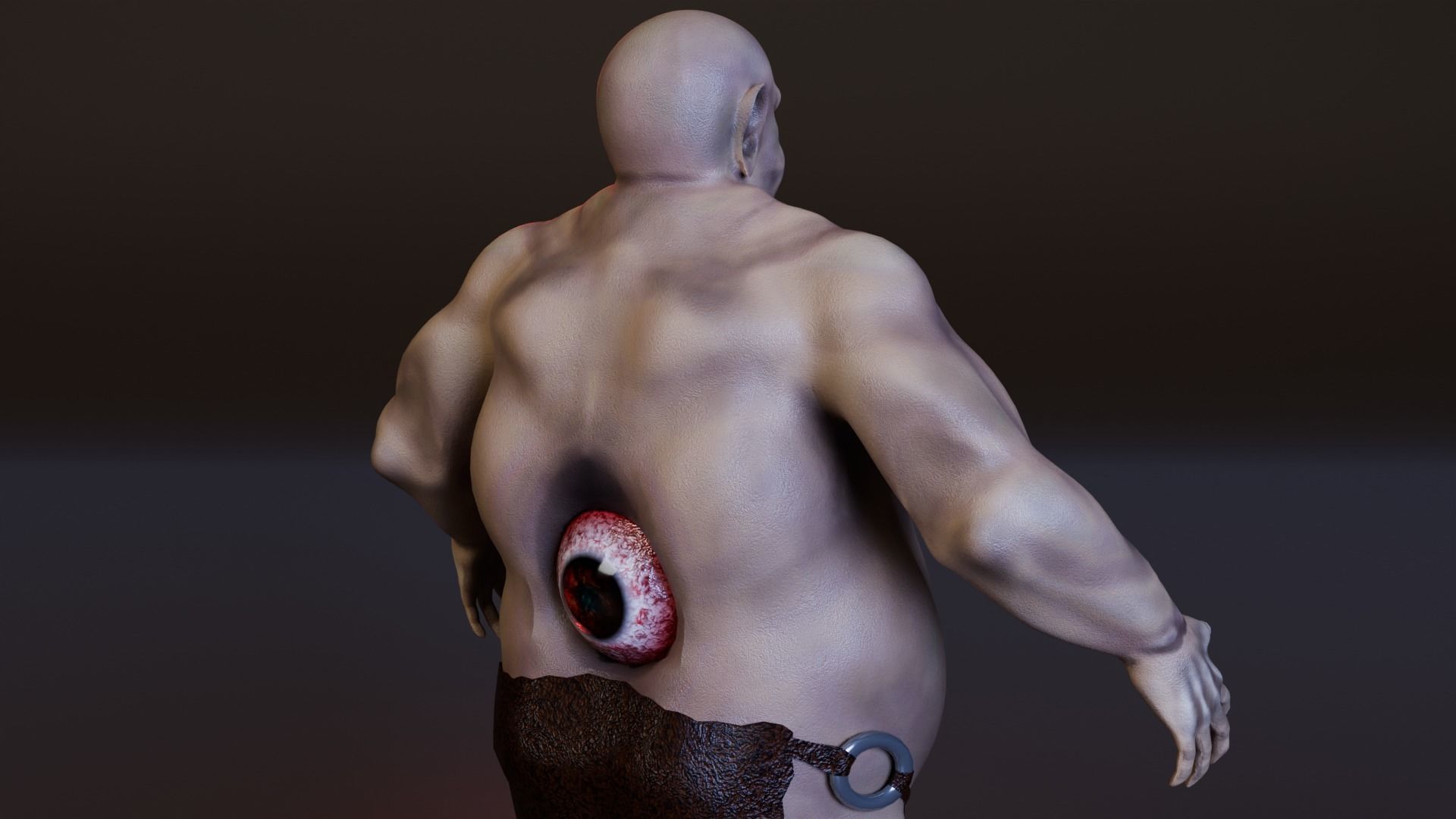 Orc Monster  Low-poly 3D model_1