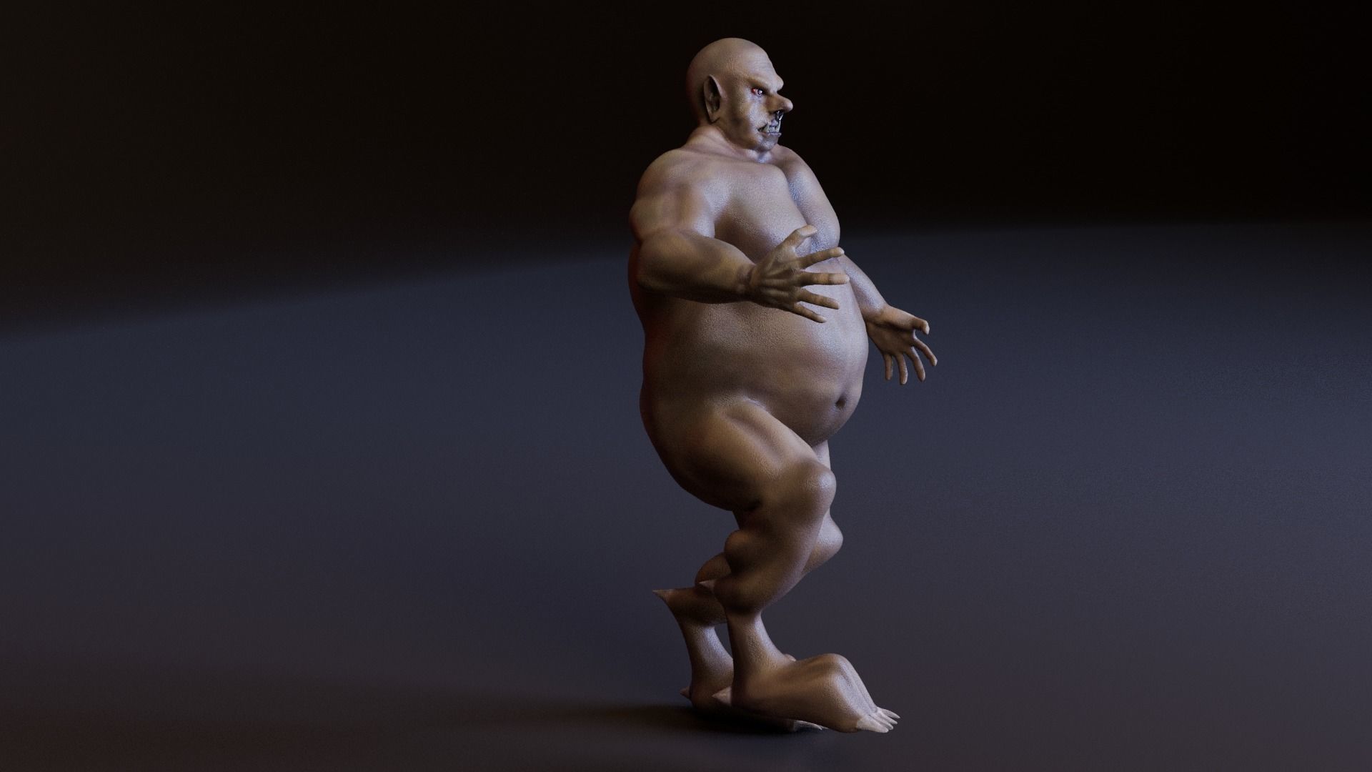 Orc Monster  Low-poly 3D model_13