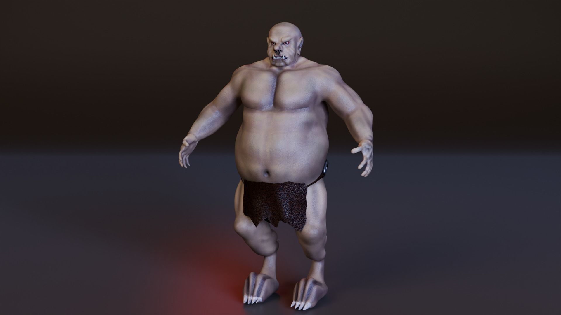 Orc Monster  Low-poly 3D model_3