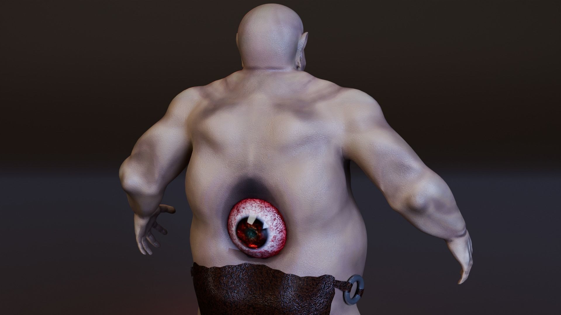 Orc Monster  Low-poly 3D model_8