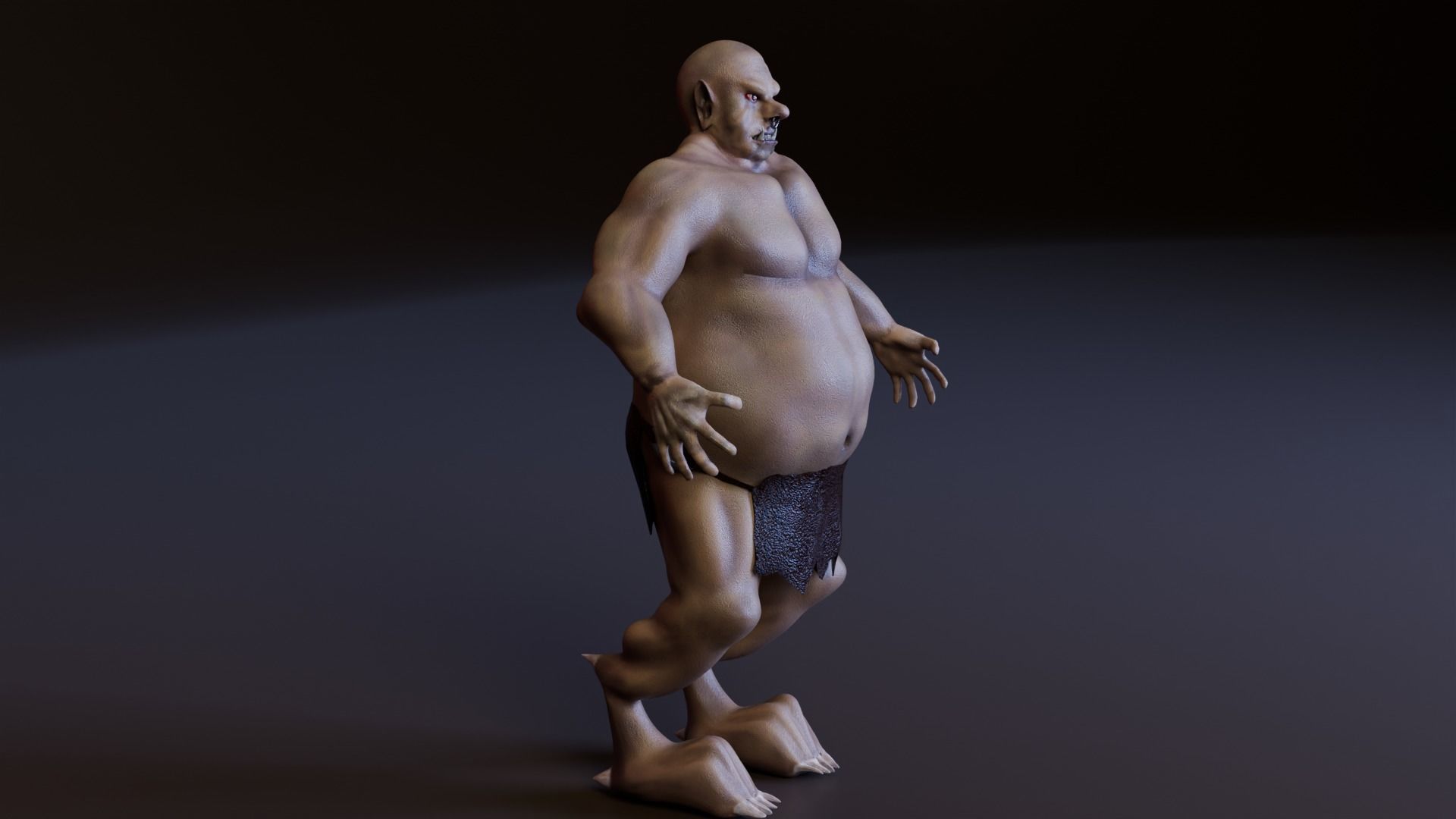 Orc Monster  Low-poly 3D model_14