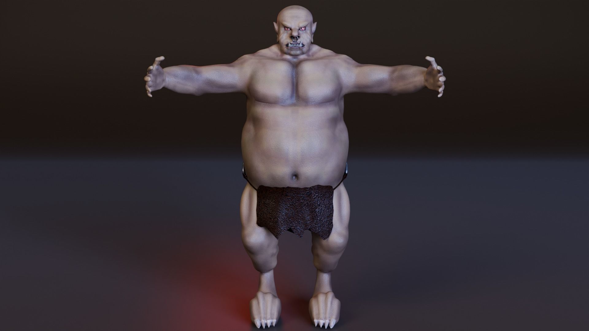 Orc Monster  Low-poly 3D model_5