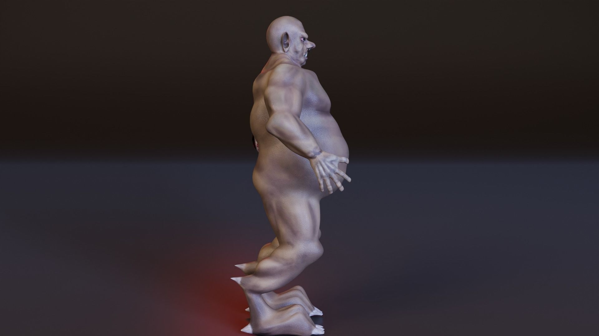 Orc Monster  Low-poly 3D model_7
