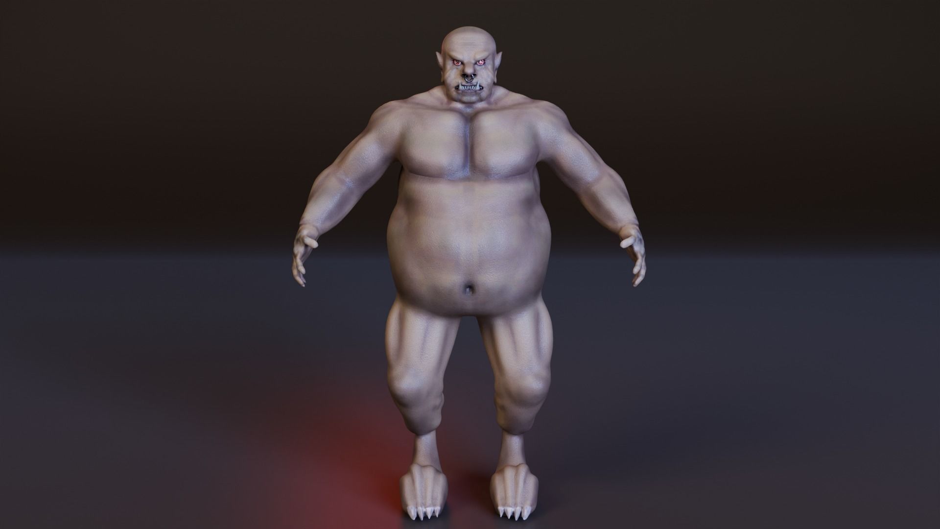 Orc Monster  Low-poly 3D model_6