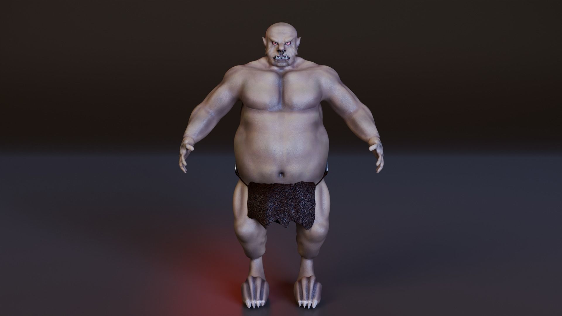 Orc Monster  Low-poly 3D model_4