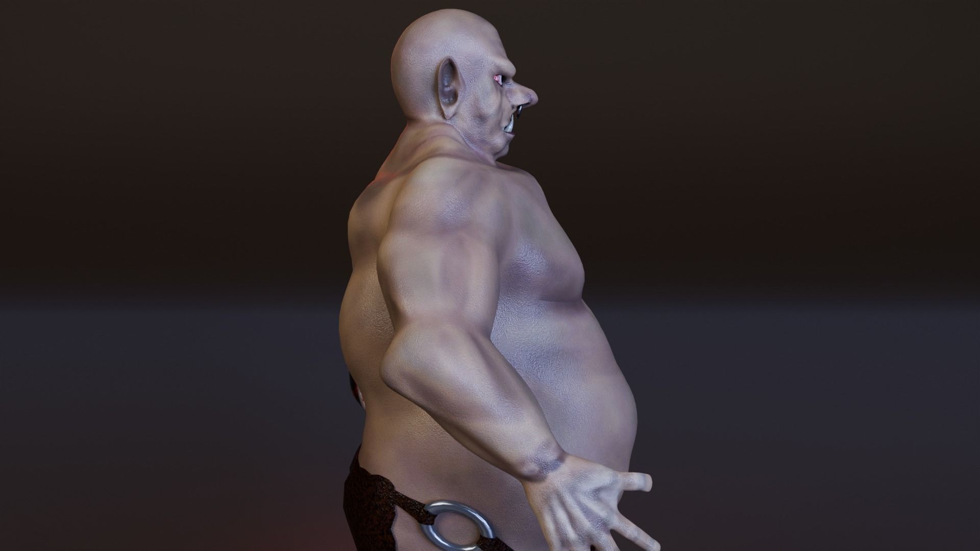 Orc Monster  Low-poly 3D model_16