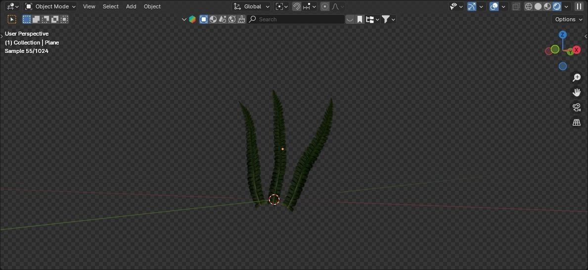 fern lowpoly grass Low-poly 3D model_4
