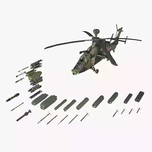  EC-665 Tiger HAC Germany Static Low-poly 3D model