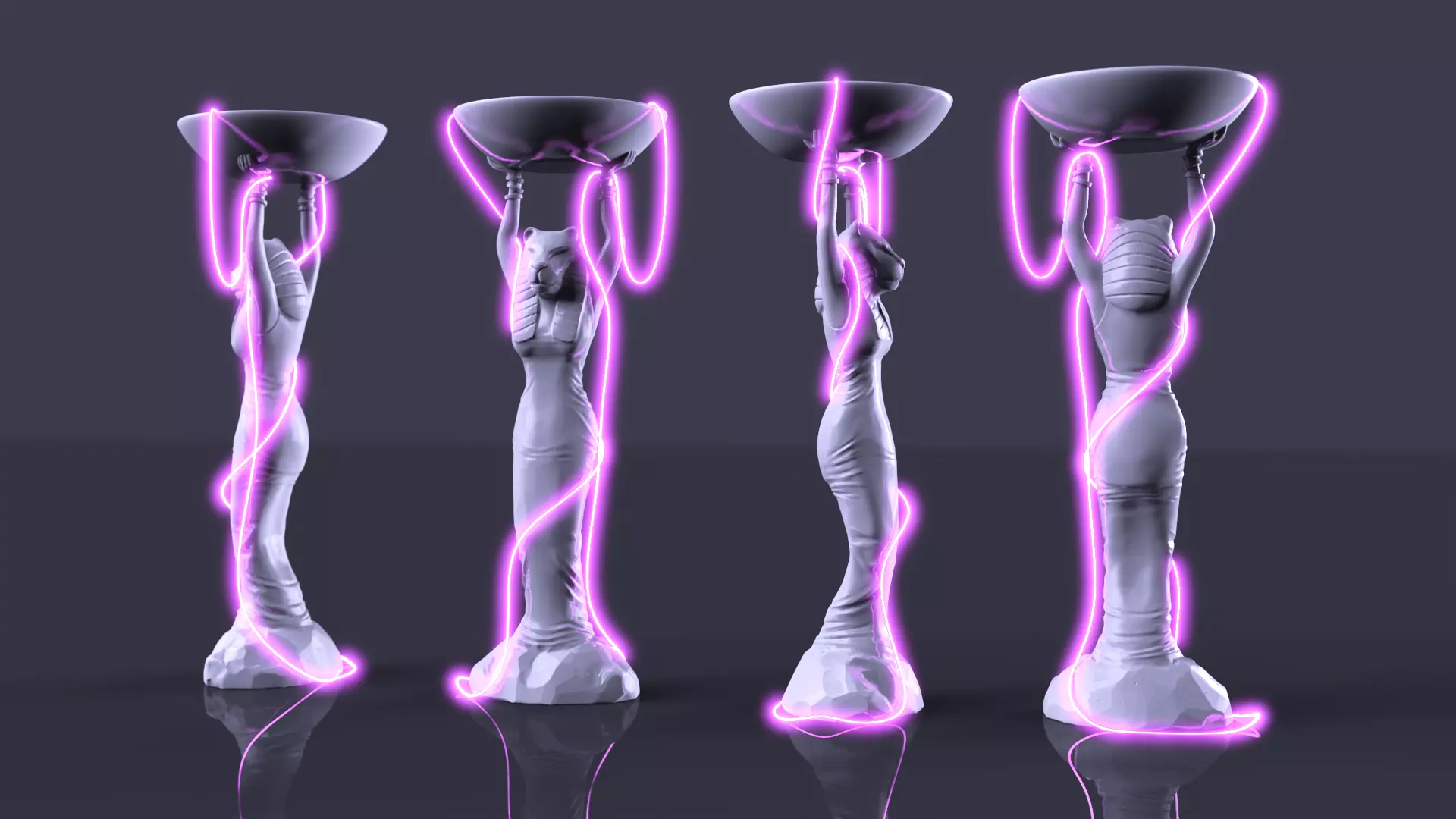 Tiger Queen Pharaoh 3D model_0