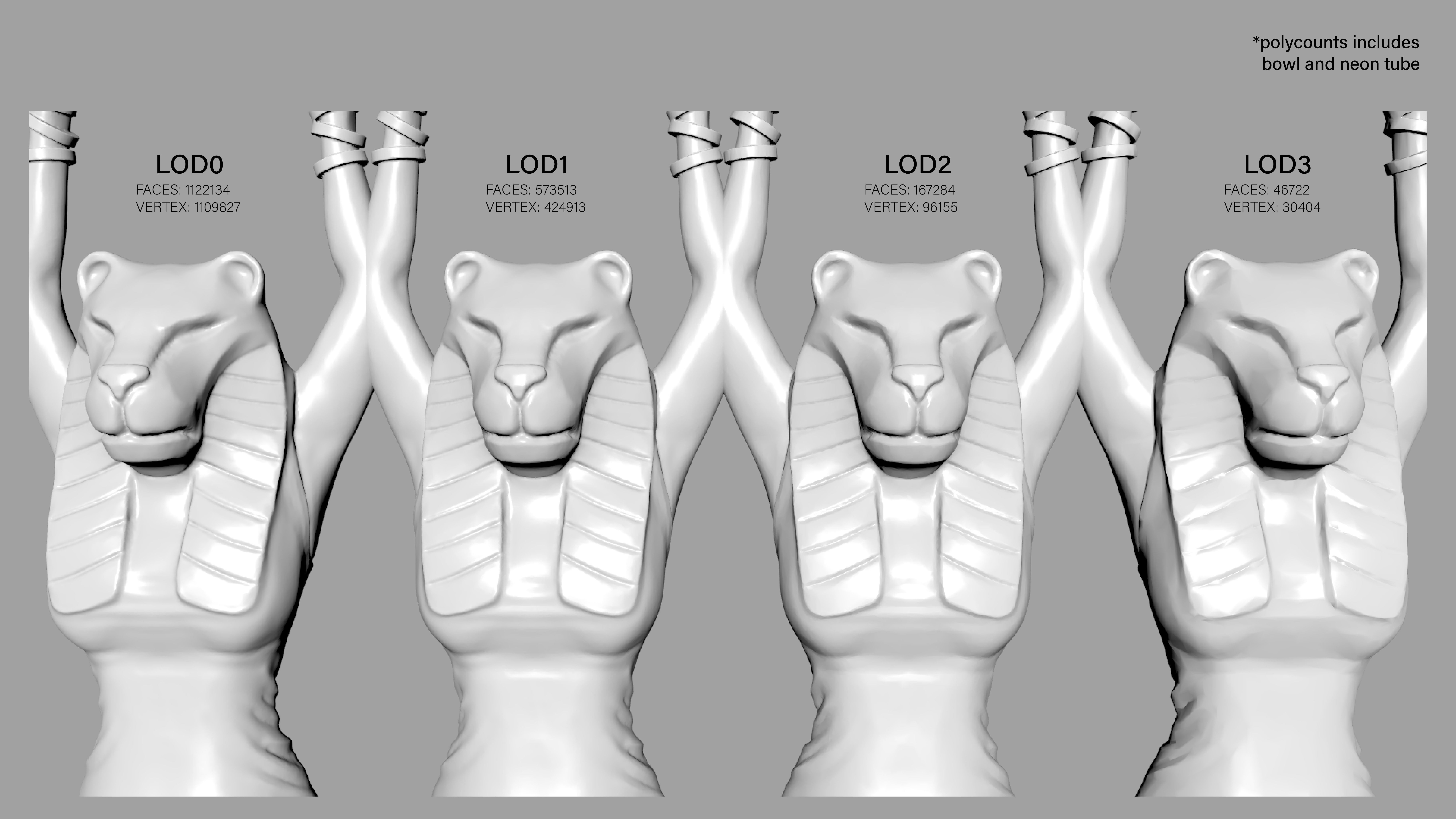 Tiger Queen Pharaoh 3D model_9