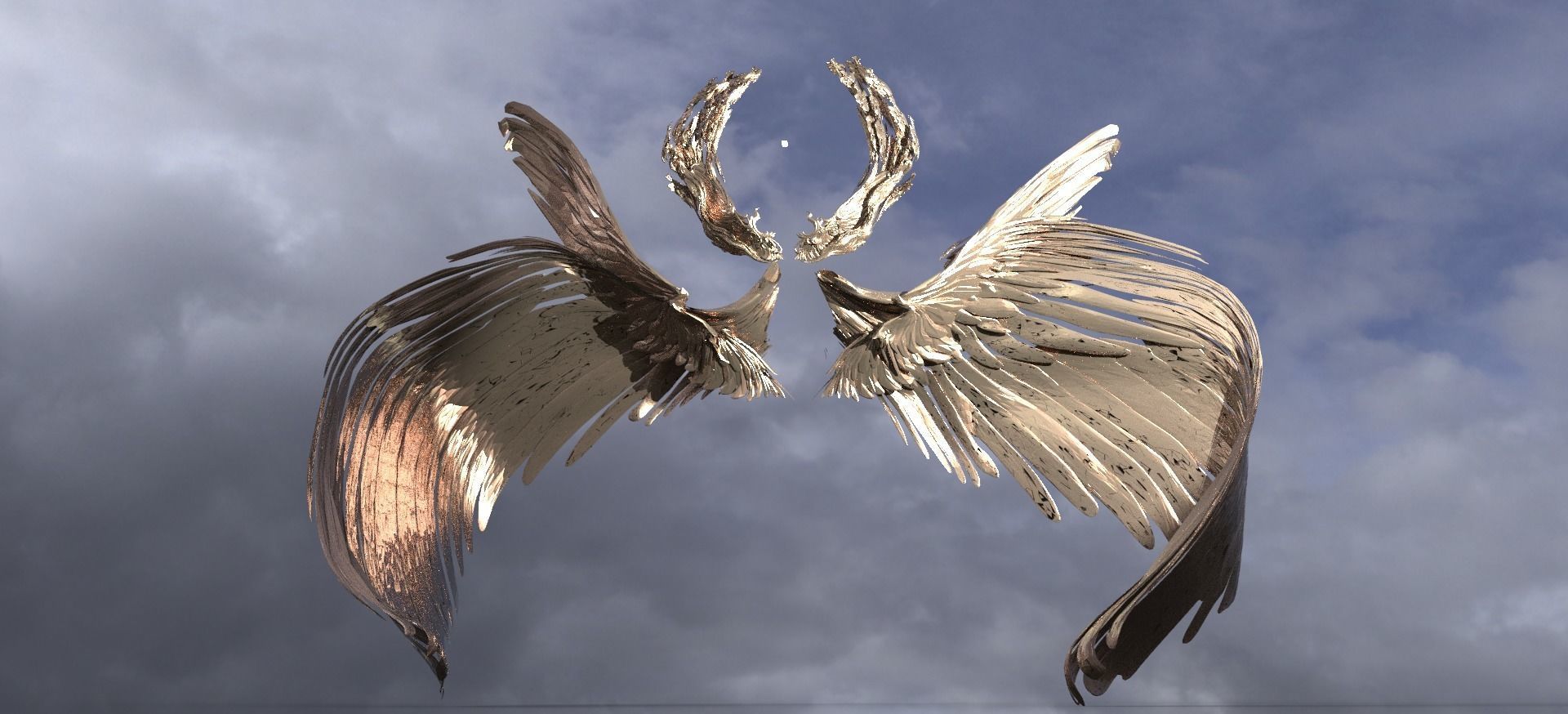 Devine kingdom helmet wings 3D 3D model_1