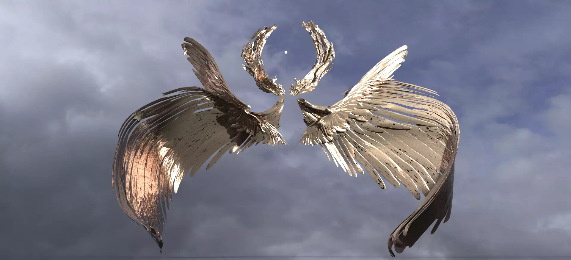 Devine kingdom helmet wings 3D 3D model_0